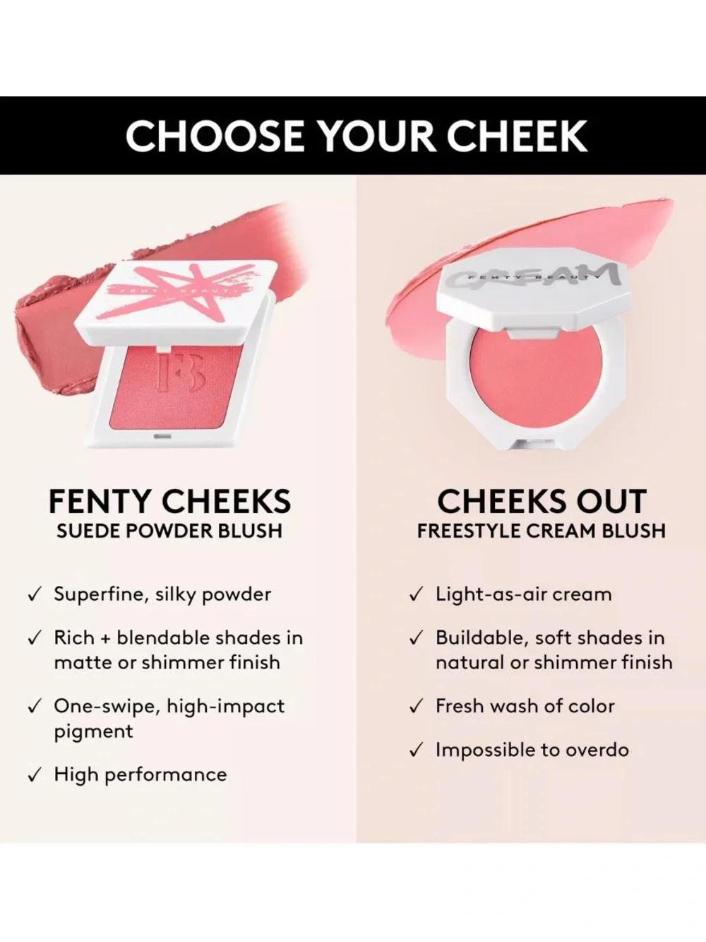 FENTY BEAUTY BY RIHANNA CHEEKS OUT FREESTYLE CREAM BLUSH;—01 FUEGO FLUSH